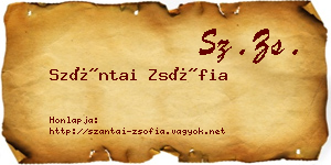 Szántai Zsófia névjegykártya